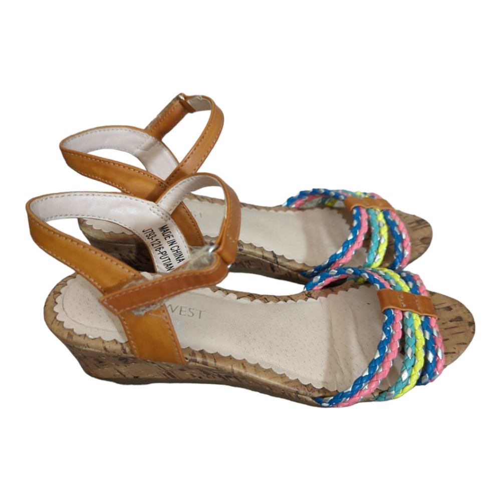 Nine West Girls Wedge Strappy Sandals